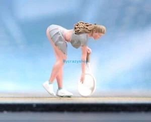 CR 1:64 Figura Pintada Modelo Miniatura Diorama Arena Tenis Niña Doblando Sexy - Imagen 1 de 6