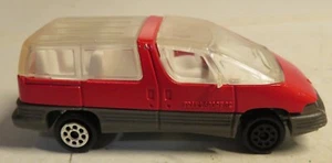 Majorette Toy Mini Van 1/55 #268 Pontiac Trans Sport Red Gray Plastic Metal GUC - Picture 1 of 15