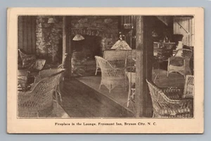 Bryson City Fryemont Inn Fireplace Lounge North Carolina WB Vtg Postcard - Picture 1 of 2