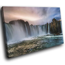 SC271 Retro Cool Waterfall Nature Landscape Canvas Wall Art Large Picture Prints