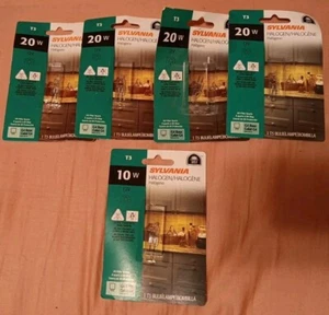 5 Sylvania T3 G4 Bulbs- 4-20W And 1-10W - Picture 1 of 3