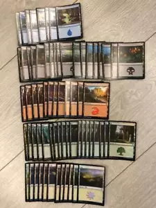 MTG 69X JAPANESE FOIL THRONE ELDRAINE LANDS~ MOUNTAIN PLAINS SWAMP FOREST ISLAND - Picture 1 of 6