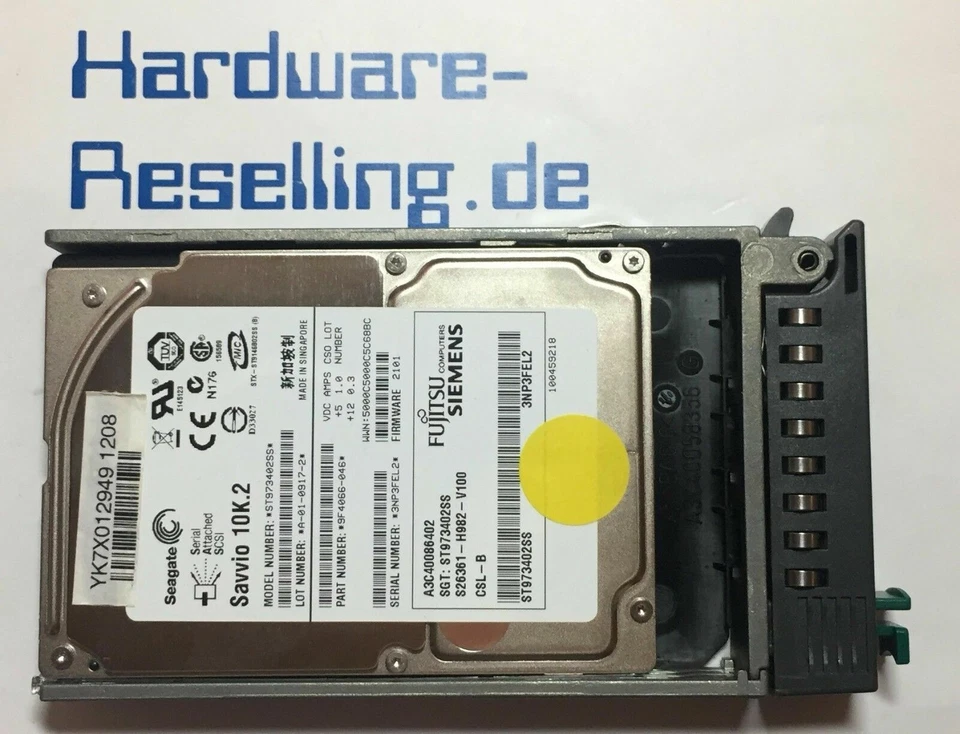 Fujitsu Primergy 73GB 10K SAS 3Gbps 16MB A3C40086402 ST973402SS HDD 2,5 " - Immagine 1 di 1