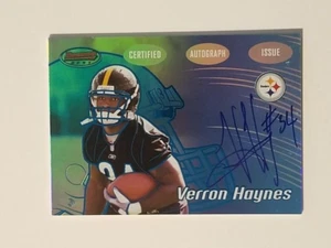 2002 BOWMAN'S BEST VERRON HAYNES AUTOGRAPH CARD #167 PITTSBURGH STEELERS 150/399 - Picture 1 of 2