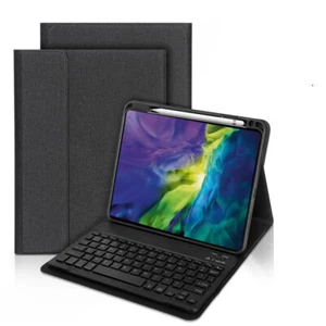 Etui na klawiaturę z uchwytem na długopis do iPada 11/9/8/7/6th Air 11" 2025 Pro 11 QWERTZ - Zdjęcie 1 z 26