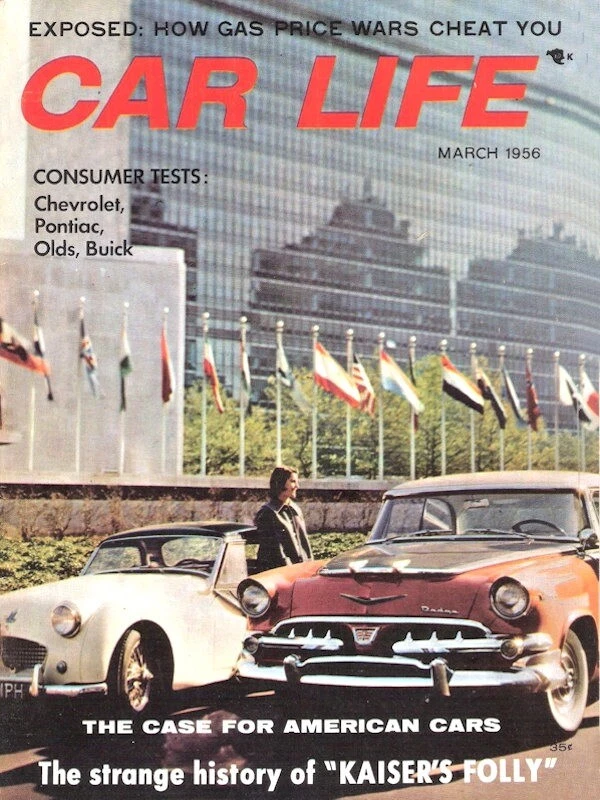 CAR LIFE 1956 MAR - CHEVY-PONTIAC-OLDS-BUICK TESTS, KAISER* - Image 1 of 1