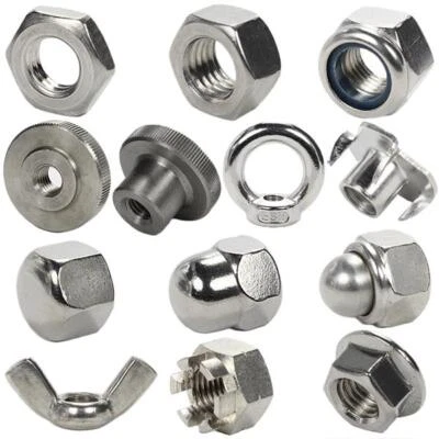Sicherungsmutter Rändelmutter Flanschmutter Kronenmutter Stoppmuttern A2 NIRO - Bild 1 von 4