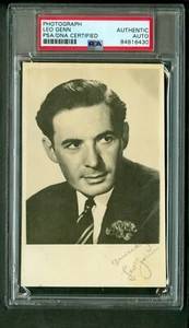Leo Genn Vintage 3x5 Studio Photo PSA/DNA encased Autograph - Picture 1 of 2