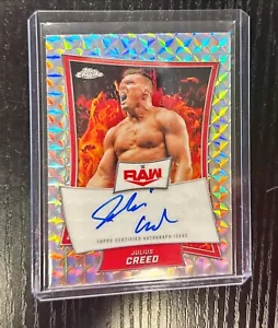 JULIUS CREED 2025 Topps Chrome WWE AUTO GEOMETRIC REFRACTOR *5520 - Picture 1 of 1