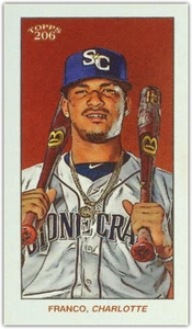 WANDER FRANCO 2020 Topps T206 Series 3 SSP Team Name Variation Charlotte - Picture 1 of 4