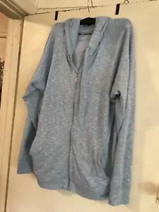 Bonds Originals Womens pale blue marle Hoodie Hooded Jumper size XL full zip - Picture 1 of 2