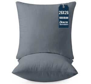 Utopia Bettwäsche Überwurf Kissen Einsatz (2er Pack, weiß) - 18 x 18 cm Bett und - Bild 1 von 3
