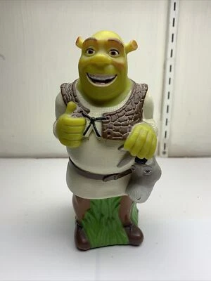 Botella de champú de plástico Dreamworks 2004 8" Shrek 2 - Shrek & Donkey - vacía Foto 1 de 4