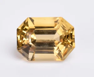7.80 Carats Natural Yellow Citrine Cushion Shape Custom Cut Loose Gemstone - Picture 1 of 4