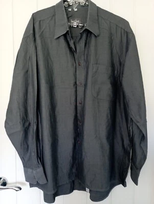 Renato Cavall Men's shirt, black, large size.  Size 62. Foto 1 de 4
