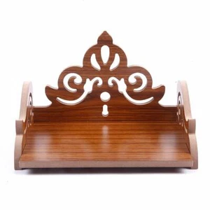 Tempio in Legno per Casa Negozio Ufficio, Puja Mandir Pooja Stand per Casa Parete US - Foto 1 di 5
