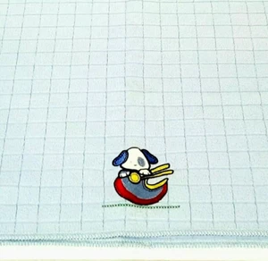 Springmaid Baby Blanket Football Helmet Blue Squares Blocks RN 15582 - Picture 1 of 6