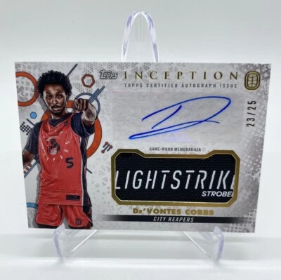 2022-23 De'Vontes Cobbs Topps Inception Overtime Elite Rookie Auto Shoe 23/25 - Image 1 of 2