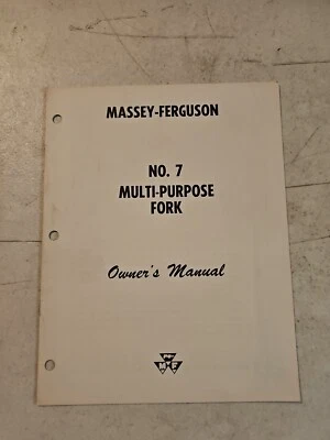 Vintage 1961 MASSEY FERGUSON MF 7 Multi-Purpose Fork Owner's Manual  - Image 1 of 4