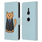 Official Beth Wilson Doodle Cats 2 Leather Book Wallet Case For Sony Phones 1
