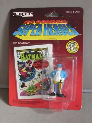 The PENGUIN DC Comics Super Heroes Die-Cast Metal Figure (ERTL 1990) MOC - Image 1 of 4