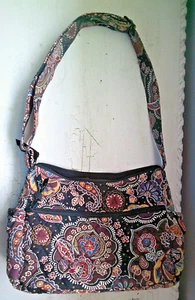 VERA BRADLEY BORSA FLOREALE TASCA CON CERNIERA ESTERNA 3 TASCHE IN - Foto 1 di 3