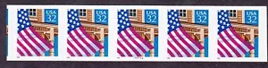 PNC5 32c Flag SA 77777A V/P US 2915A Die Cut Variety Cat $75.00 MNH F-VF - Picture 1 of 2