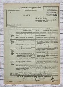 1959 Postzustellungsurkunde Rintel Weser Amtsgericht Dokument Bückeburg Vintage - Picture 1 of 4