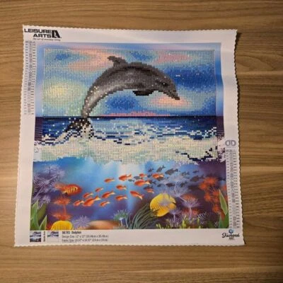 Completado Diamond Dotz Dolphin Art 12" x 12" ¡SPLASHY! Foto 1 de 4