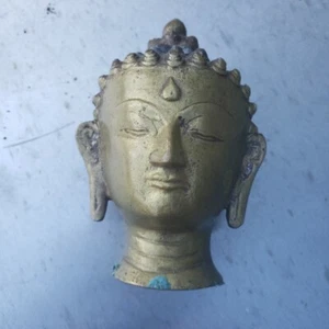 Beautiful vintage bronze / brass Buddha head, Thailand? - Picture 1 of 11
