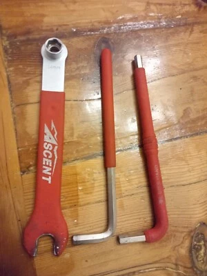 Bicycle Tool Combo Ascent 14mm Wrench and 2 Cushioned 8mm Allen Wrenches, Red - Image 1 of 3