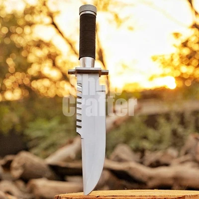 CUCHILLO BOWIE TÁCTICO DE CAZA SISTEMA DE CUCHILLO COMANDO LS1 ACERO D2 HECHO A MANO PERSONALIZADO Foto 1 de 4