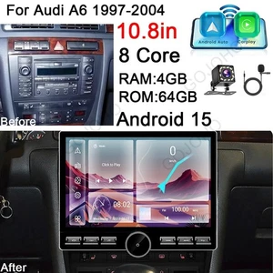 64GB Apple CarPlay For Audi A6 1997-2004 Android 15 Car Radio Navi Stereo Wifi - Picture 1 of 16