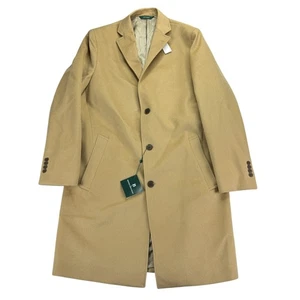 Brooks Brothers Mens Three-Button Wool Overcoat Camel 46L - Picture 1 of 6