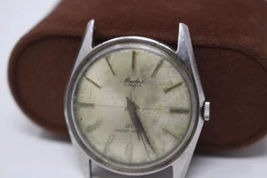 Vintage MEDCO JAQUET-GIRARD Automático 17J 34mm Tono Plata ¡Funciona Muy bien! - Imagen 1 de 7
