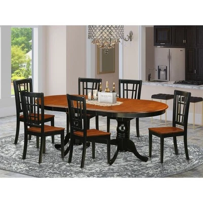 7  PC  Dining  room  set-Dining  Table  with  6  Wooden  Dining  Chairs - Image 1 of 4