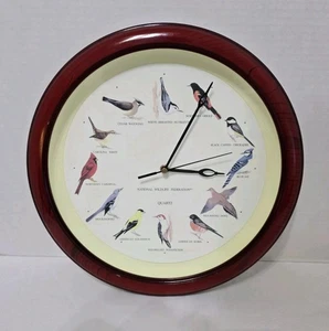 National Wildlife Federation Singing Bird Clock Quartz For Bird Lovers - Picture 1 of 8