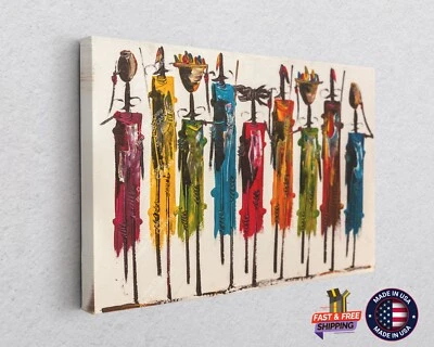 BEST OF CANVAS Abstract African Wall Art Masai Canvas Print Colorful Images Wall Art Decor