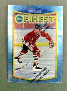 1994-95 Topps Finest Hockey Chris Chelios #34 Chicago Blackhawks Base w/Coating