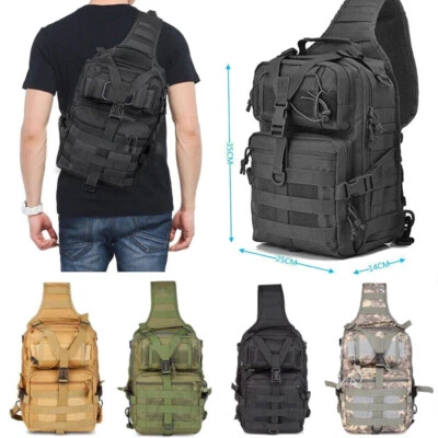 20L Männer Taktische Umhängetasche Molle Sling Taschen Rucksack für Wandern - Bild 1 von 4