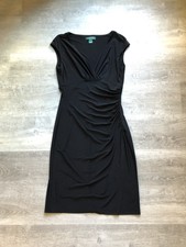 Pre-owned Lauren Ralph Lauren Womens Black Dress Size 4
