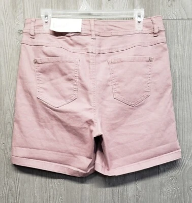 Pantalones Cortos Cato Para Mujer 12 Denim Tiro Alto Elastizados Rosa 32Wx6.5 Entrepierna Informales Nuevos con Etiquetas  Foto 1 de 4