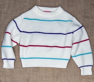 Vintage Top Trend Boys Striped Grandpa Sweater Size 4 Y2K Hipster Softboy Retro - Picture 1 of 5