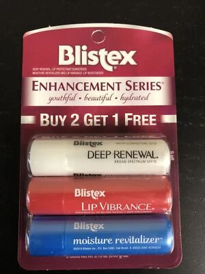 Blistex Enhancement Series, Juvenil, Hermoso, Hidratado - 3 barras (NUEVO, CADUCADO) Foto 1 de 3