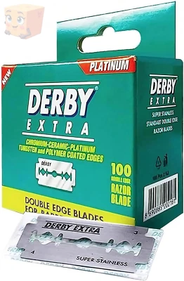 Derby Extra Zweischneidig zweiseitig Rasierklingen 100 Klingen