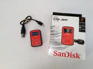 SANDISK CLIP JAM MP3 PLAYER RED WITH BOX VERY GOOD WORKING CONDITION