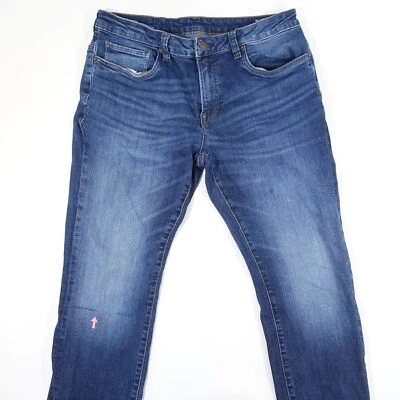 JEANS ELÁSTICOS SLIM CENIZA 36X30 AZUL DESTEÑIDO BUFFALO DAVID BITTON PARA HOMBRE USADOS Foto 1 de 4