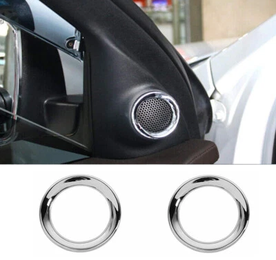 2pcs Front Door Speaker Trim Ring Cover for Jeep Grand Cherokee 2011-2020 Chrome - image 1 of 4