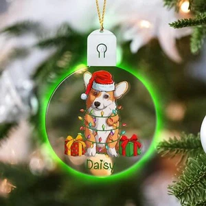 Puppy Christmas Dog LED Ornament, Christmas Gift Ornament, Christmas Trees - Picture 1 of 9