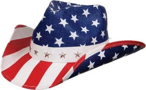 Kenny K Western Cowboy Hat USA Flag Stars & Stripes ST10 More Styles Toyo Straw - Picture 1 of 16